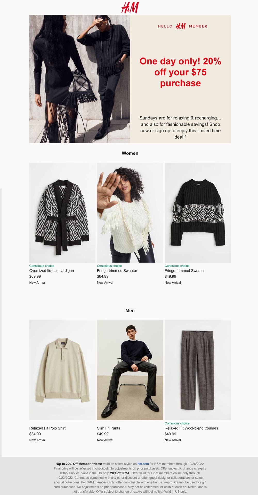 H&M coupons & promo code for [November 2022]