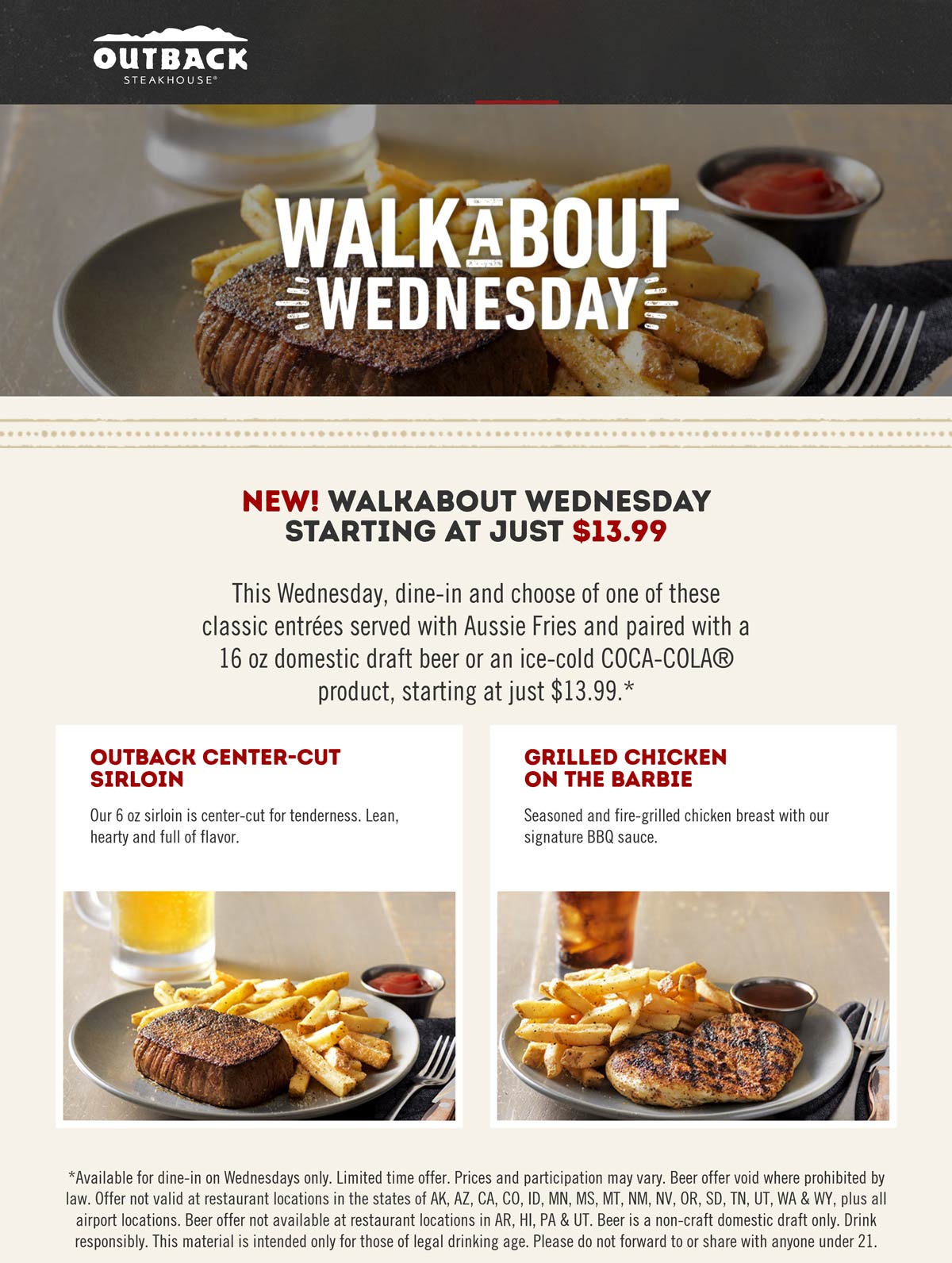 Outback Steakhouse coupons & promo code for [November 2022]