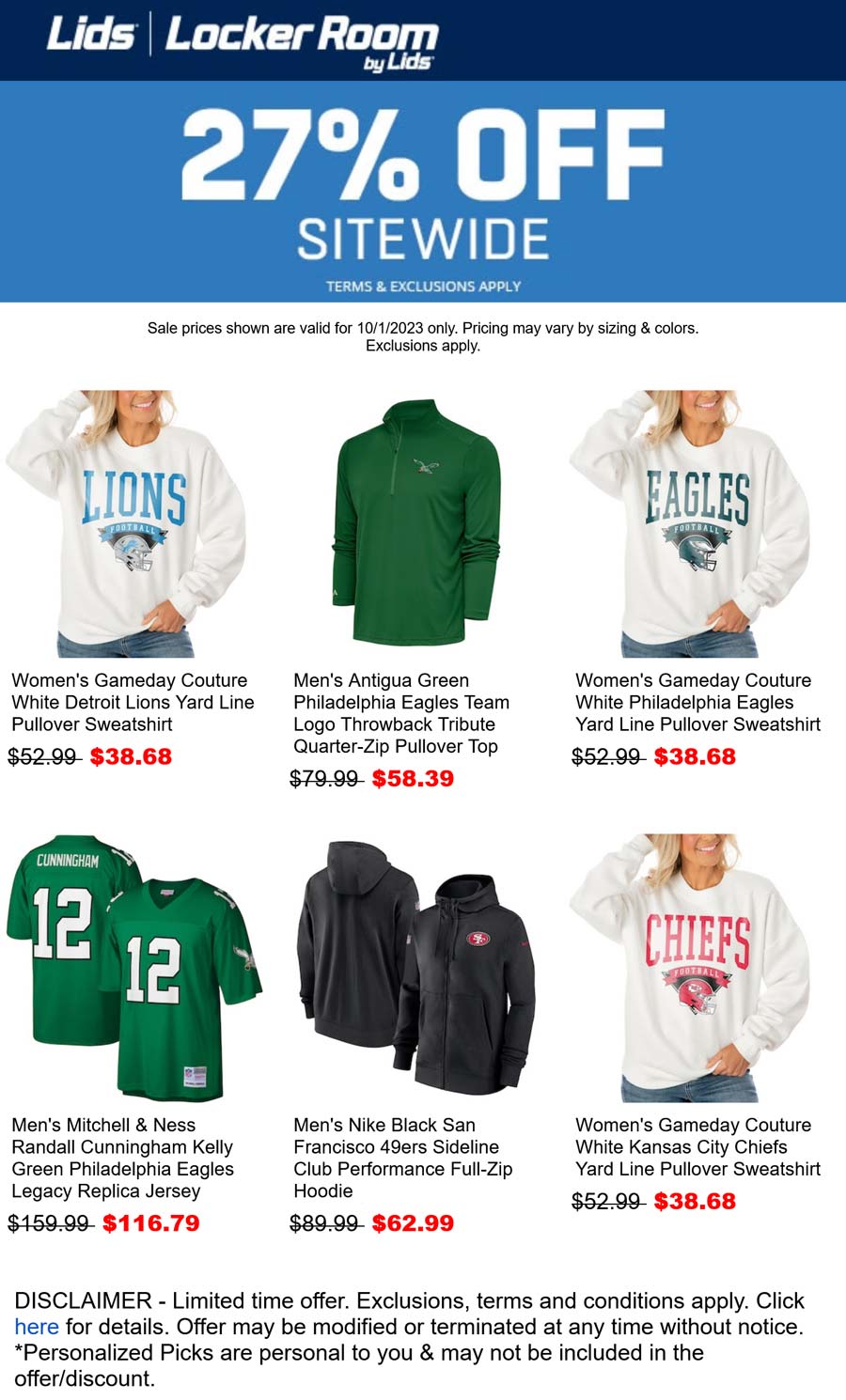 27 off everything today at Lids via promo code LIDS27 lids The