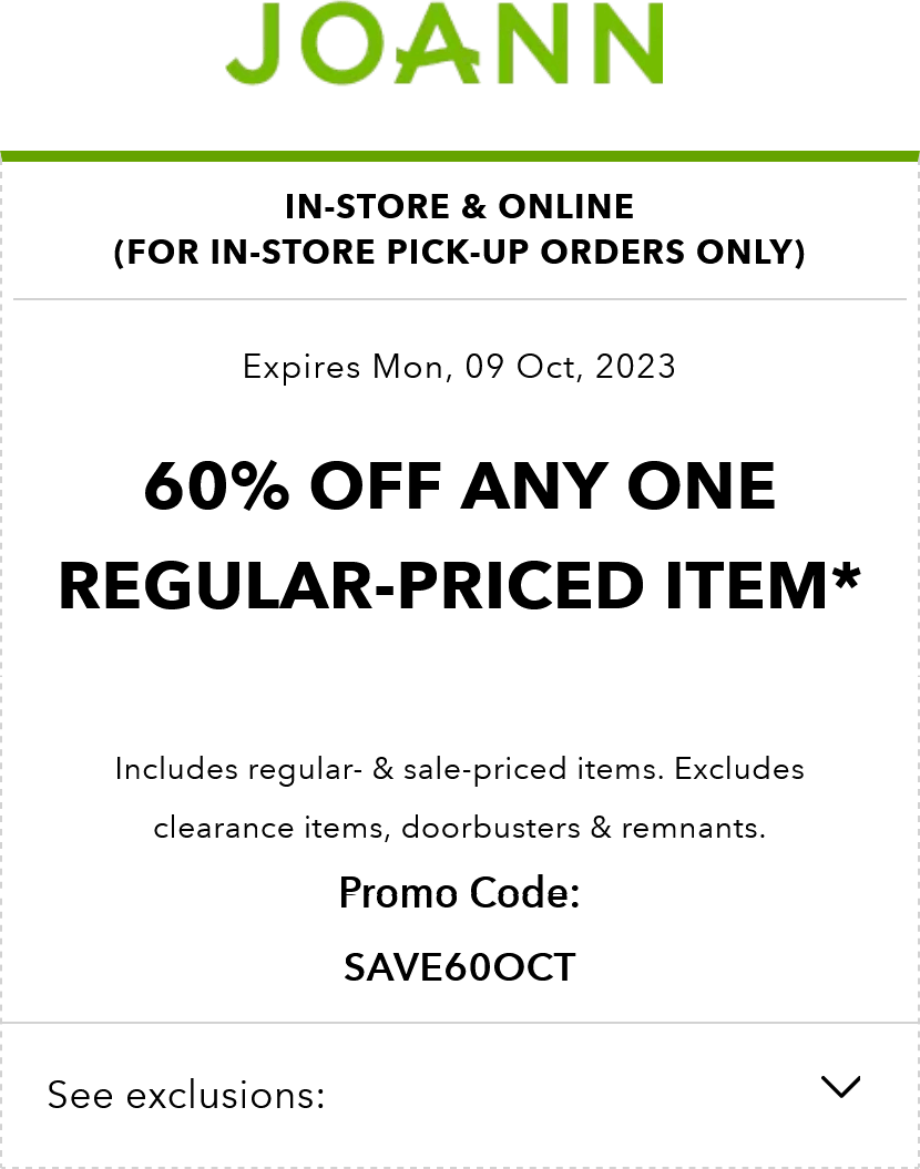 JoAnn January 2024 Coupons and Promo Codes 🛒