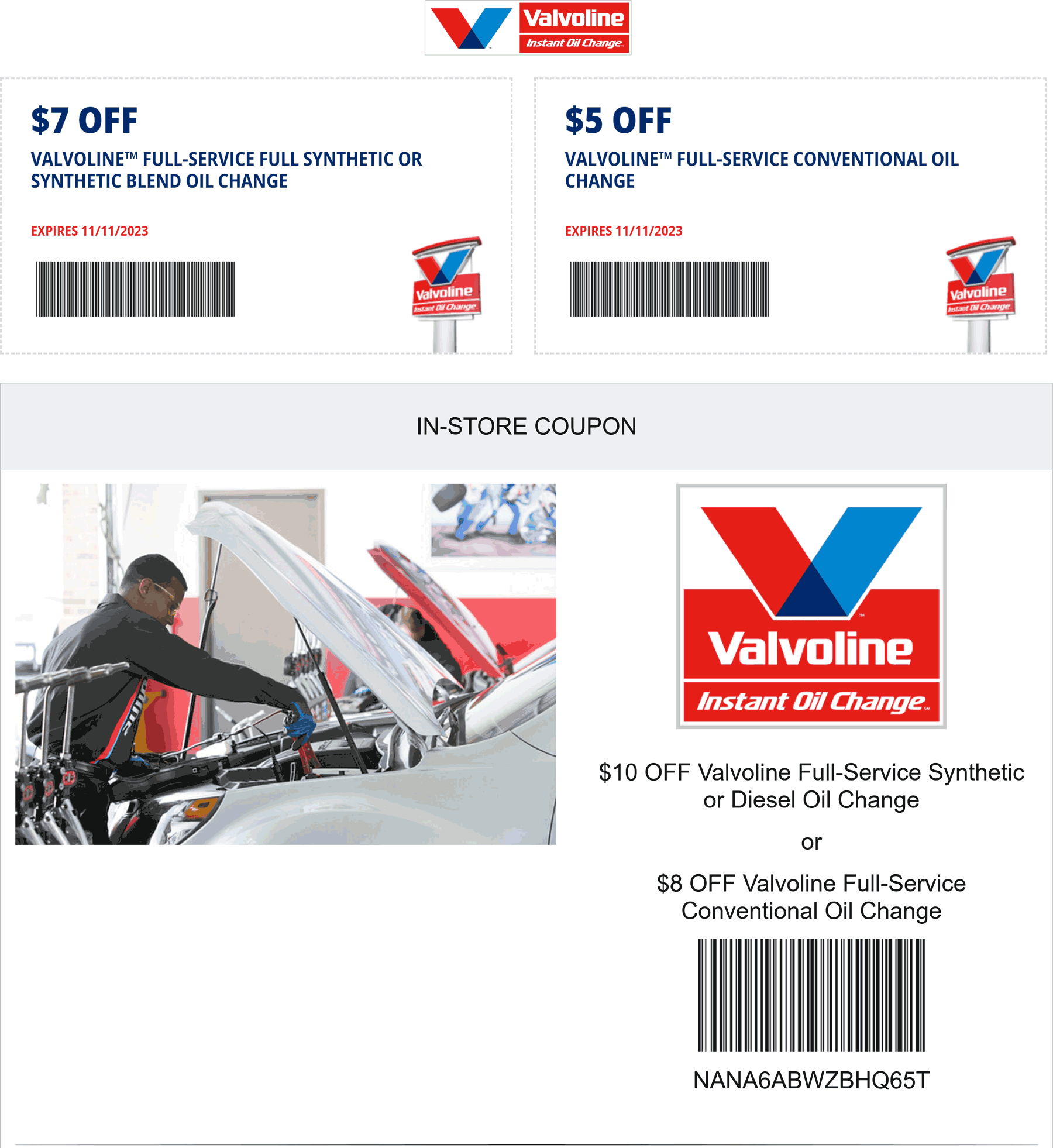 Oil Change Coupons Valvoline