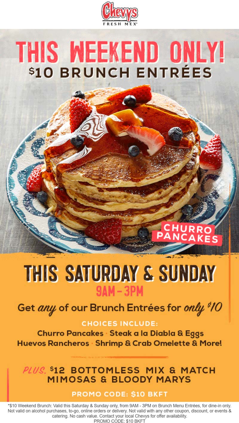  10 Brunch Entrees At Chevys Fresh Mex Restaurants chevys The 