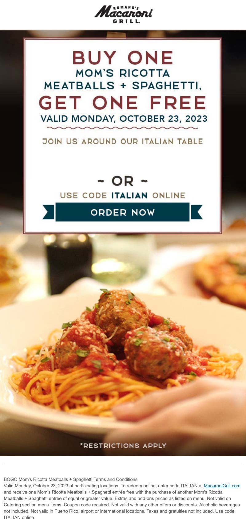 Macaroni Grill January 2024 Coupons and Promo Codes 🛒