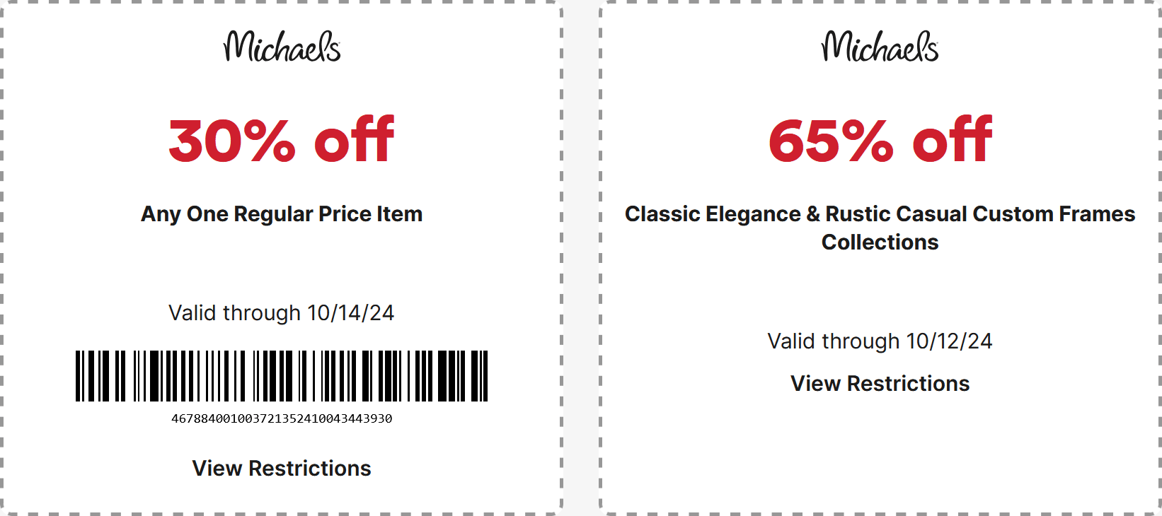 Michaels stores Coupon  30% off a single item at Michaels #michaels 