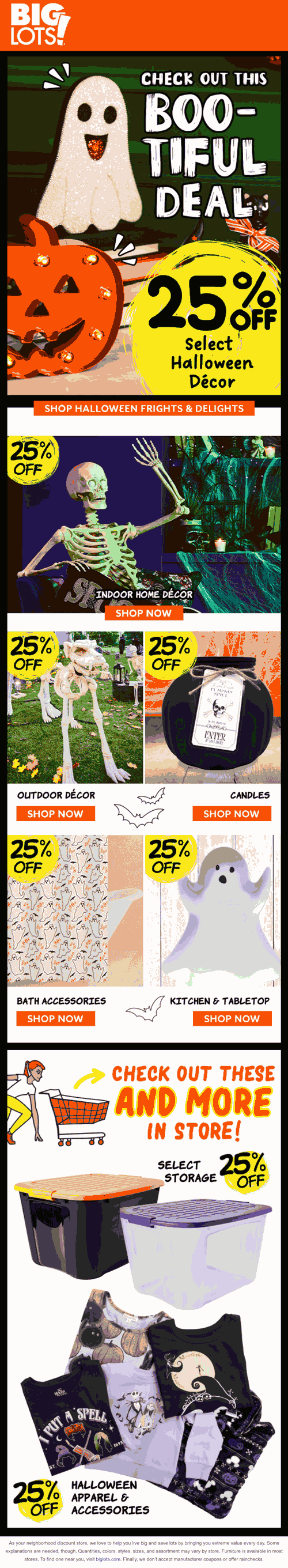 Big Lots stores Coupon  25% off halloween decor at Big Lots #biglots 