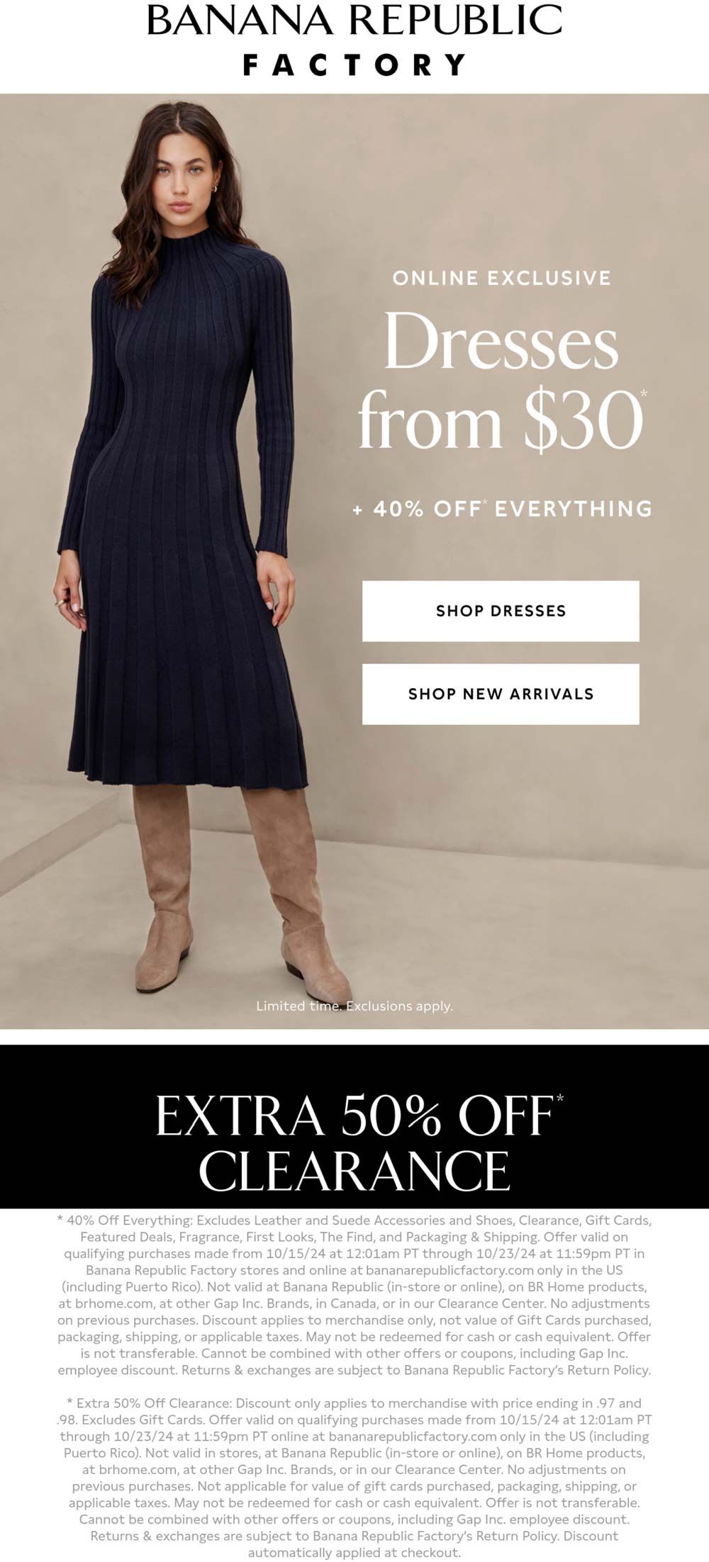 Banana Republic Factory stores Coupon  40% off everything & 50% off clearance at Banana Republic Factory #bananarepublicfactory 