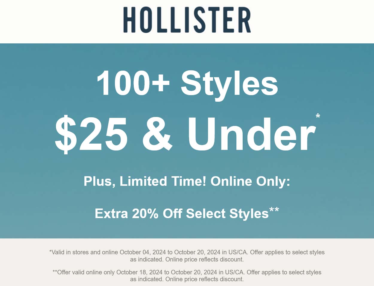 Hollister stores Coupon  Extra 20% off at Hollister #hollister 