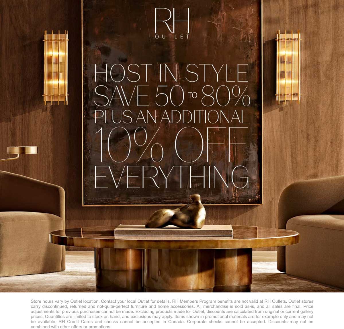 RH Outlet stores Coupon  60-90% off the furniture at RH Outlet #rhoutlet 