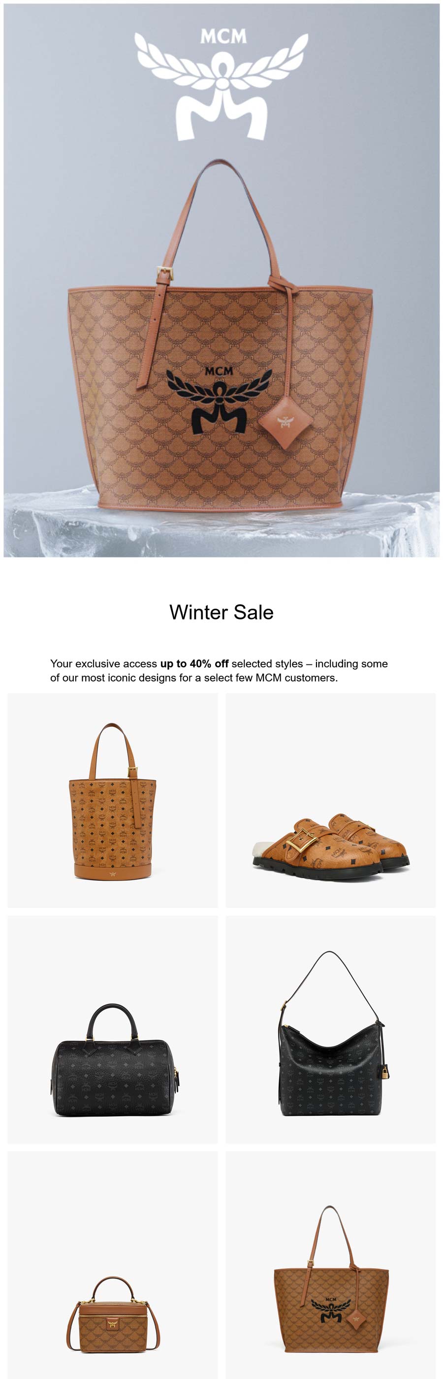 MCM stores Coupon  40% off various styles at MCM #mcm 