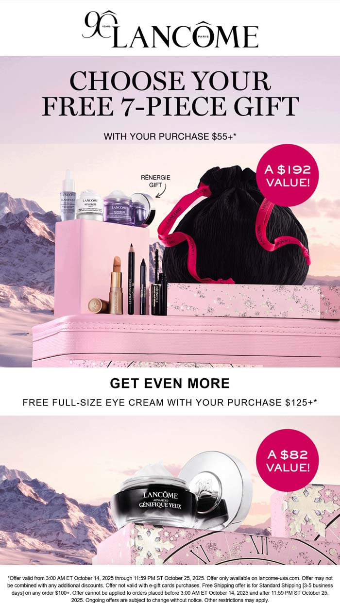 Lancome coupons & promo code for October 2025