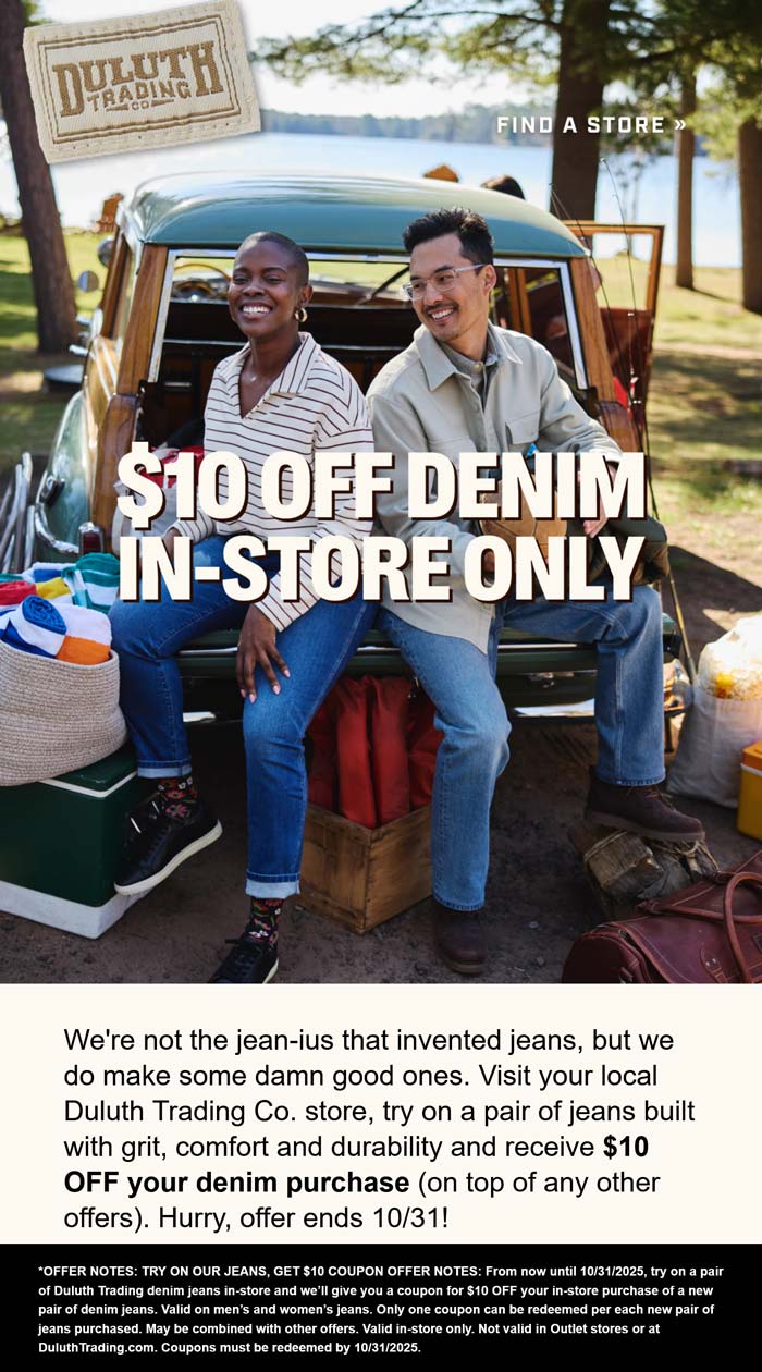Duluth Trading Co coupons & promo code for October 2025