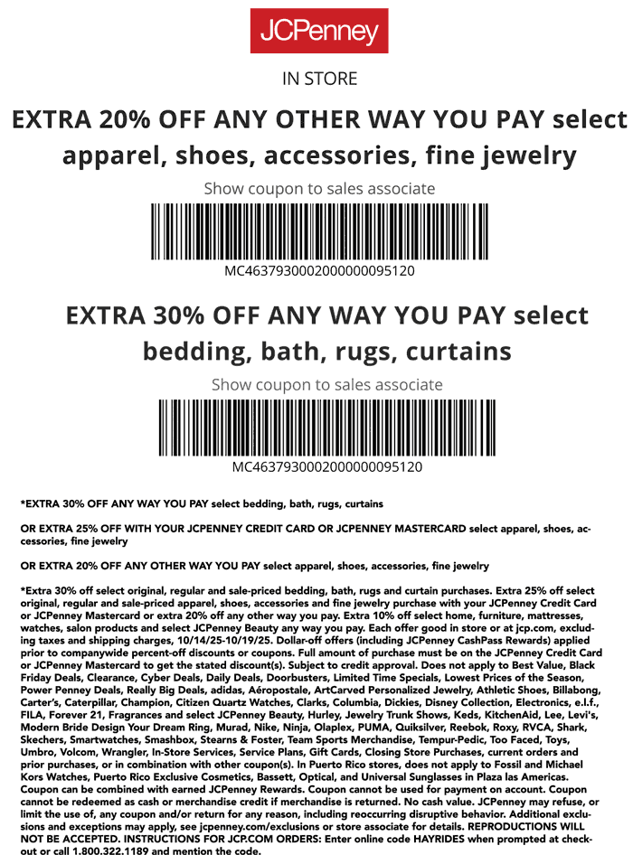 JCPenney coupons & promo code for October 2025