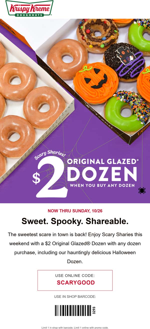 Krispy Kreme coupons & promo code for October 2025