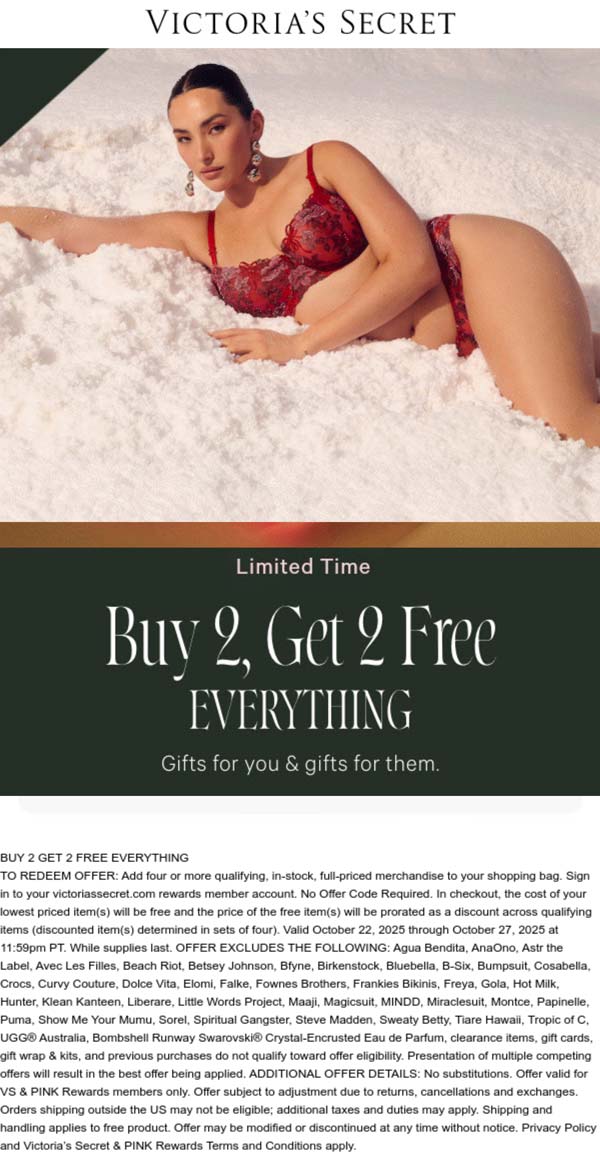 Victorias Secret coupons & promo code for October 2025