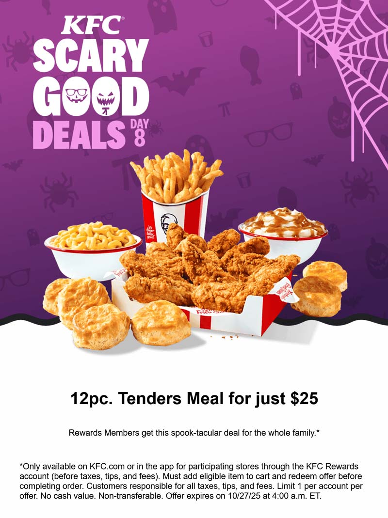 KFC coupons & promo code for October 2025