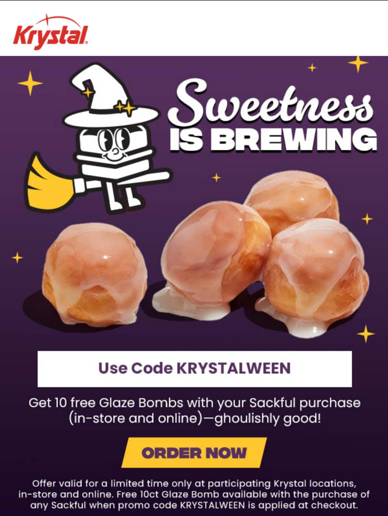 Krystal coupons & promo code for November 2025