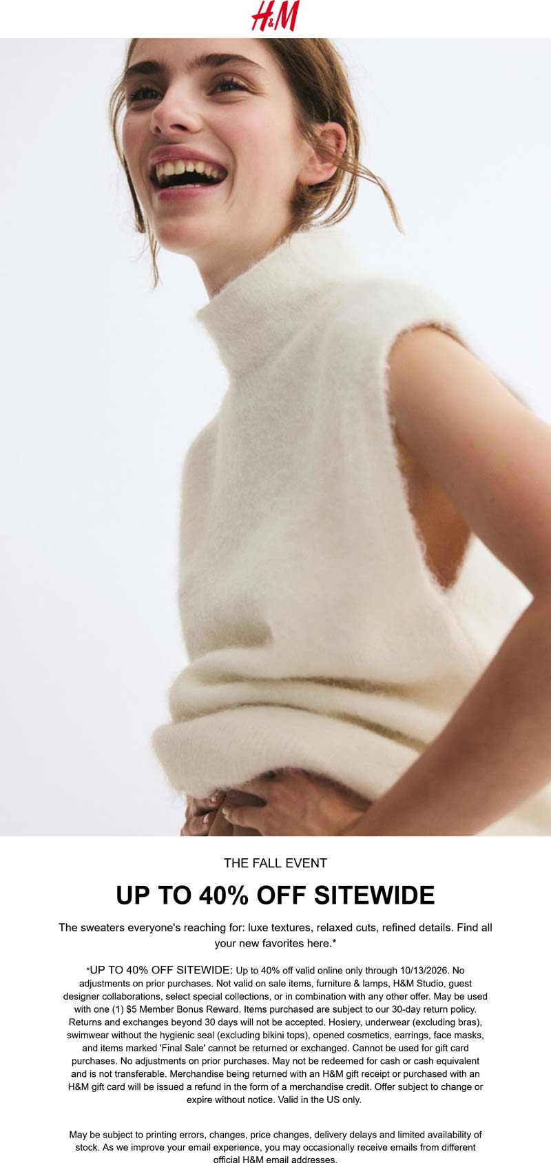 H&M 20-40% off everything online at H&M #hm H&M stores Coupon 20-40% off everything online at H&M #hm