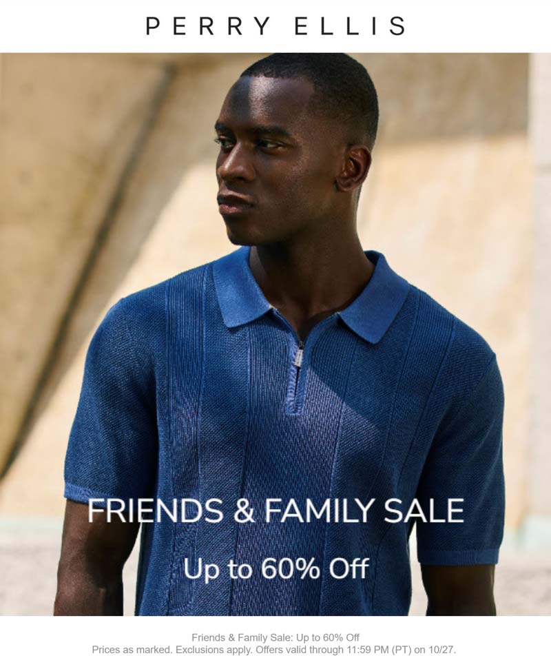 Perry Ellis 20-60% off at Perry Ellis #perryellis Perry Ellis stores Coupon 20-60% off at Perry Ellis #perryellis