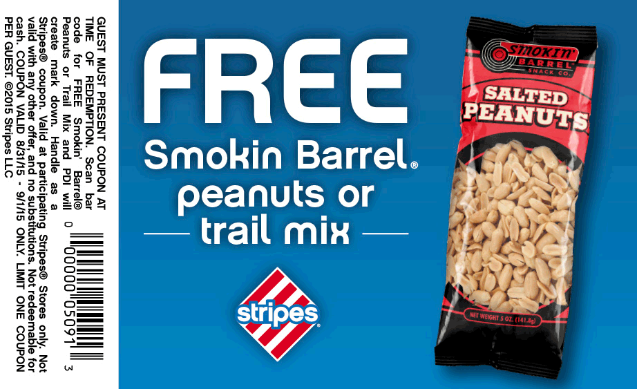Stripes Gas Station Coupon April 2024 Free trail mix or peanuts today at Stripes gas stations