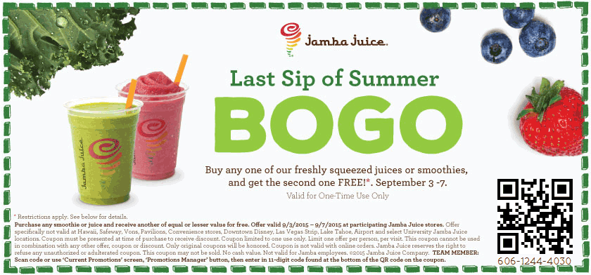 Jamba Juice coupons & promo code for [May 2024]