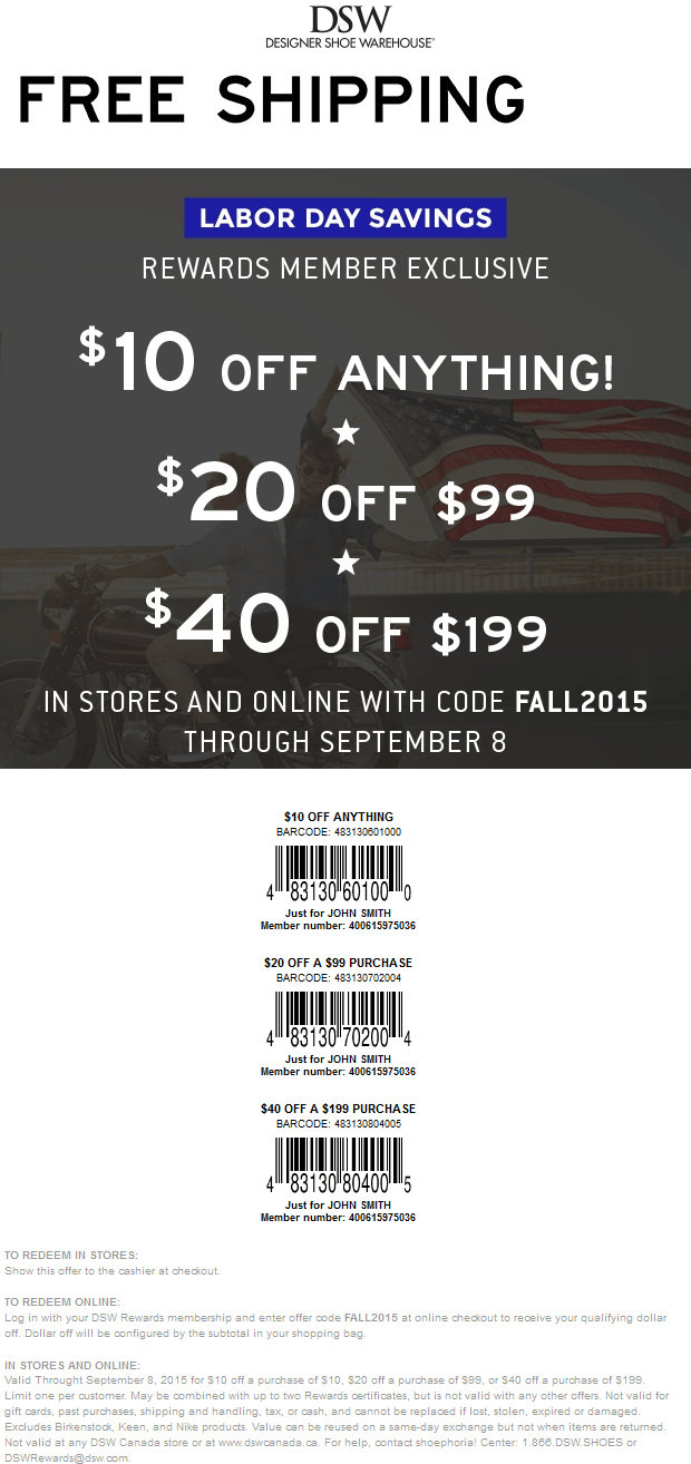 dsw coupon