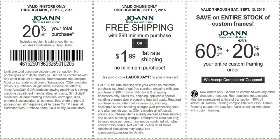 Jo-Ann Fabric Coupon April 2024 20% off & more at Jo-Ann Fabric