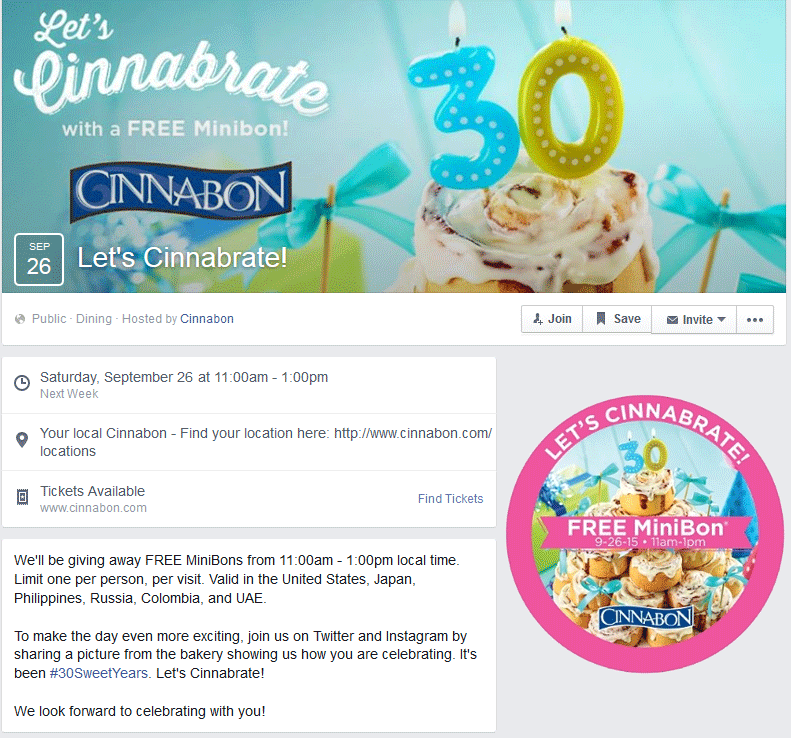 Cinnabon coupons & promo code for [April 2024]