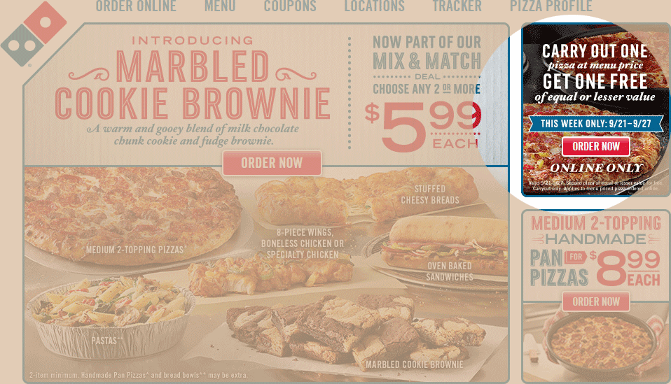 dominos coupon specialty pizza
