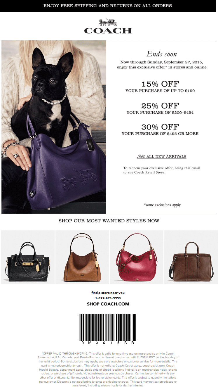 Coach coupons & promo code for [May 2024]