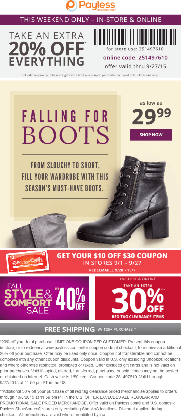 Payless Shoesource coupons & promo code for [May 2024]