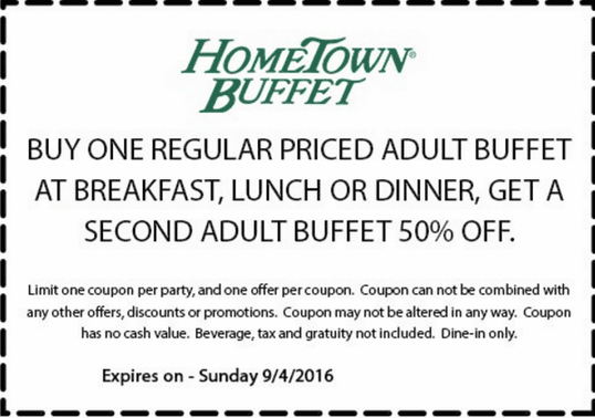 Hometown Buffet coupons & promo code for [May 2024]