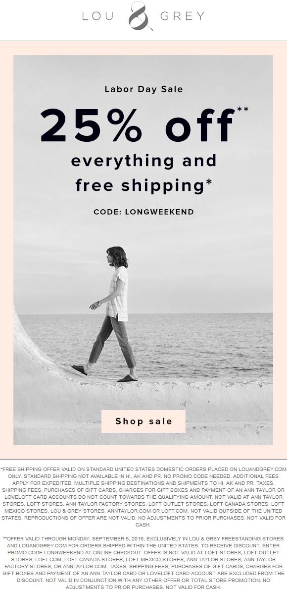 Lou & Grey coupons & promo code for [May 2024]