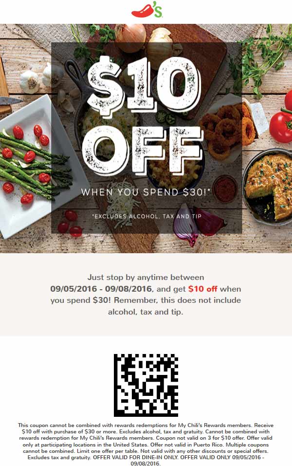 Chilis coupons & promo code for [April 2024]