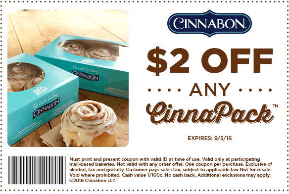 Cinnabon coupons & promo code for [May 2024]
