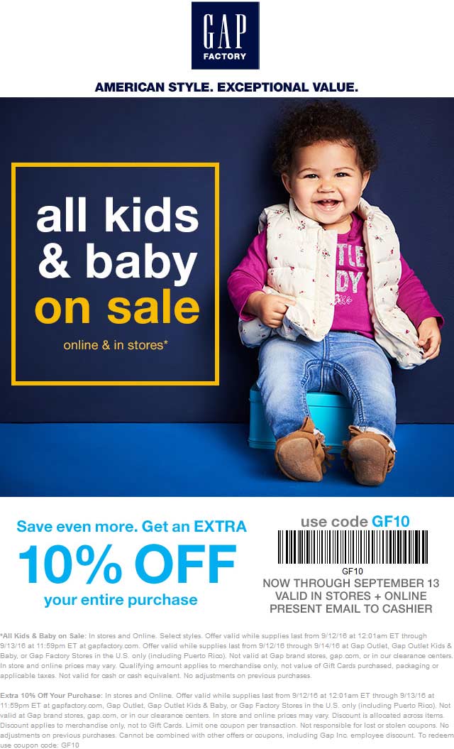Gap Factory coupons & promo code for [May 2024]
