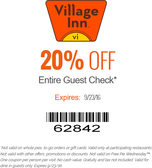 Village Inn coupons & promo code for [April 2024]