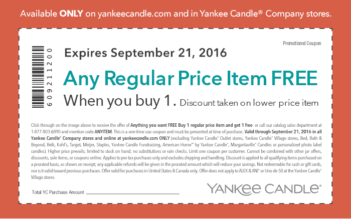 Yankee Candle Coupon April 2024 Second item free at Yankee Candle, or online via promo code ANYITEM