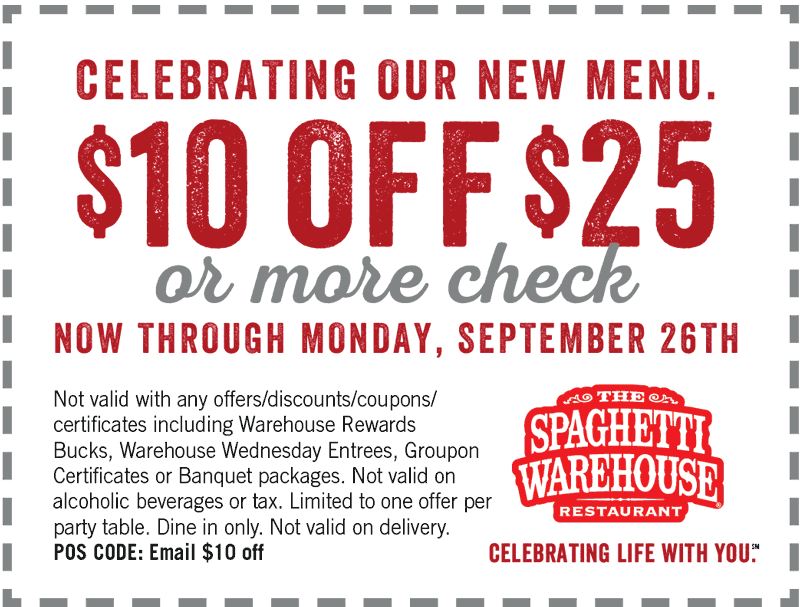 Spaghetti Warehouse February 2021 Coupons And Promo Codes 