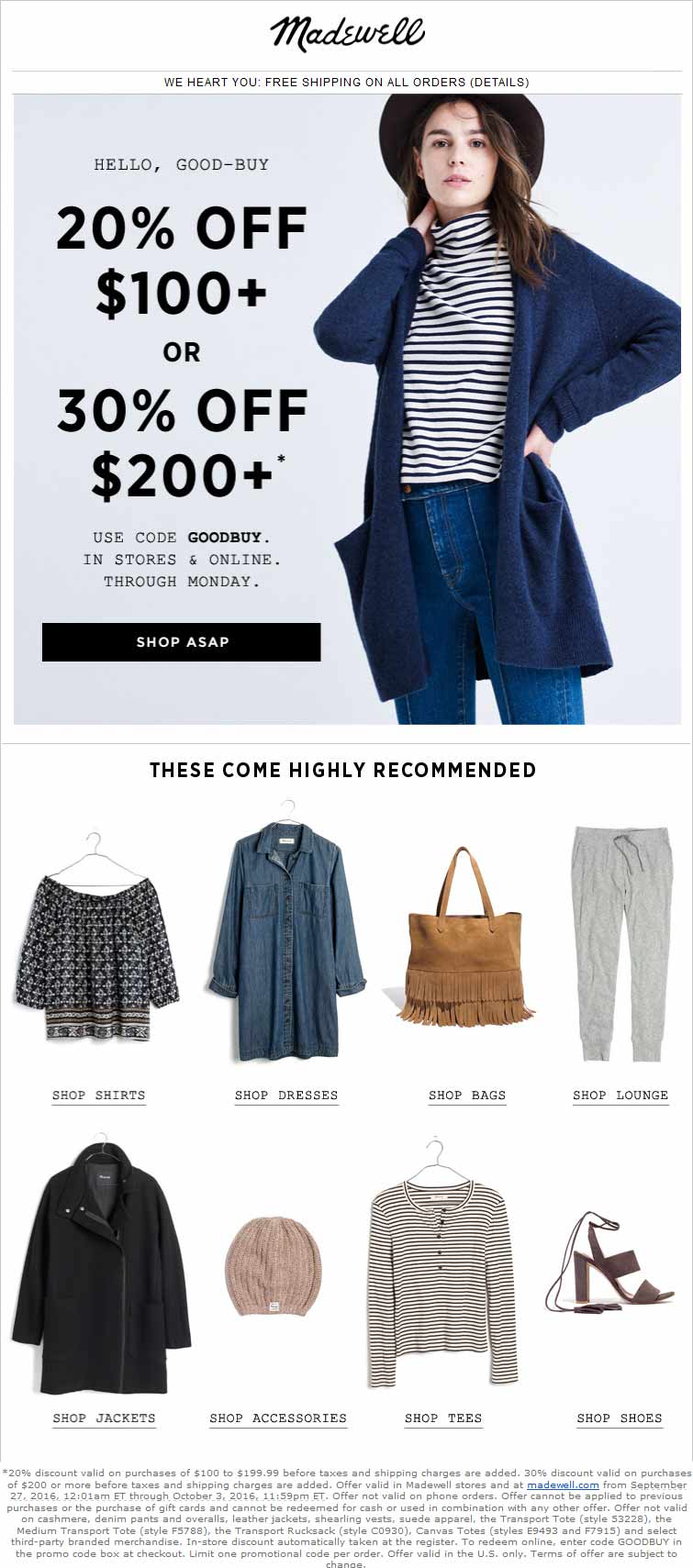 Madewell coupons & promo code for [April 2024]