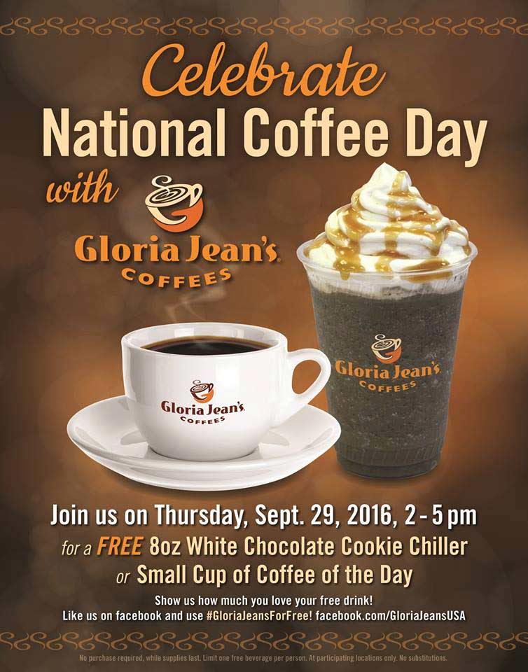 Gloria Jeans Coupon May 2024 Free cookie chiller or coffee 2-5p today at Gloria Jeans coffees