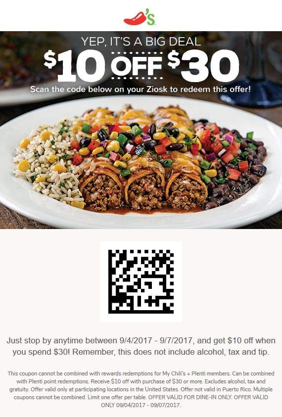 Chilis March 2025 Coupons And Promo Codes 