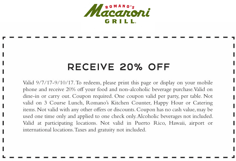 Macaroni Grill April 2024 Coupons and Promo Codes 🛒