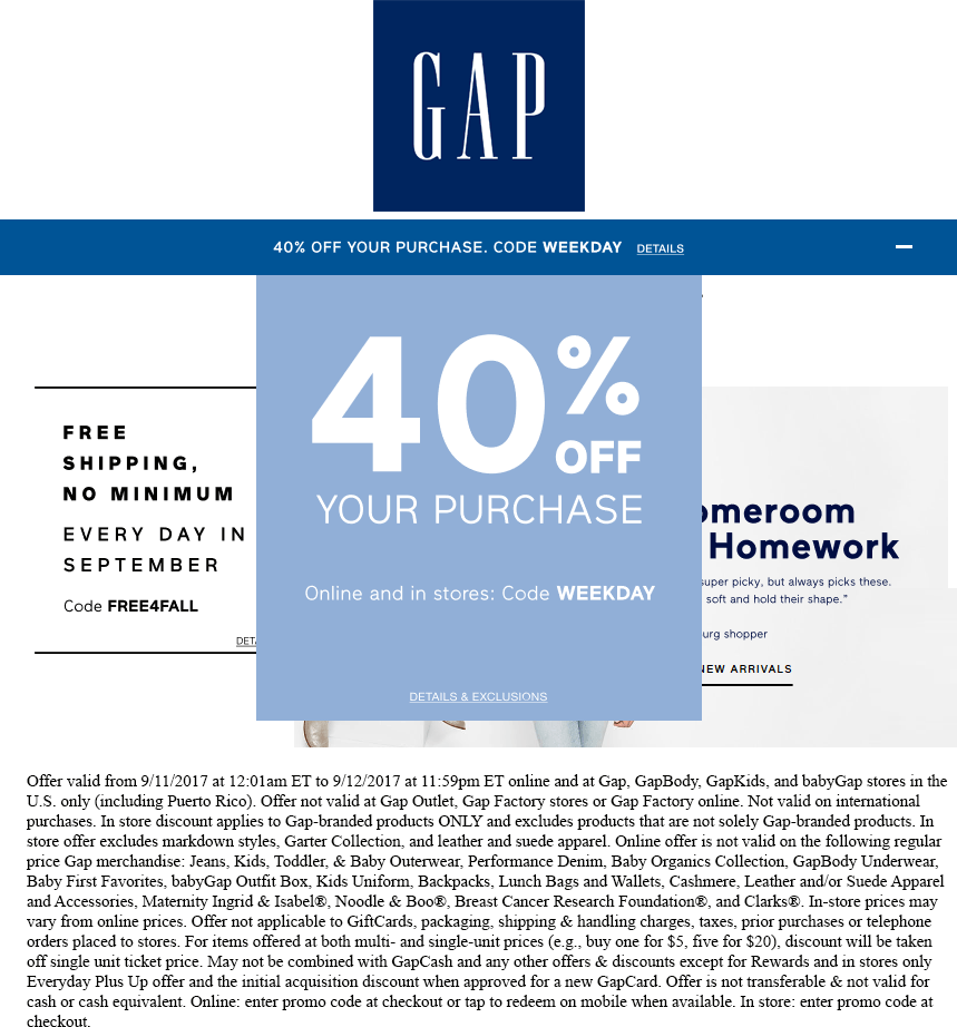 Gap December 2020 Coupons And Promo Codes 