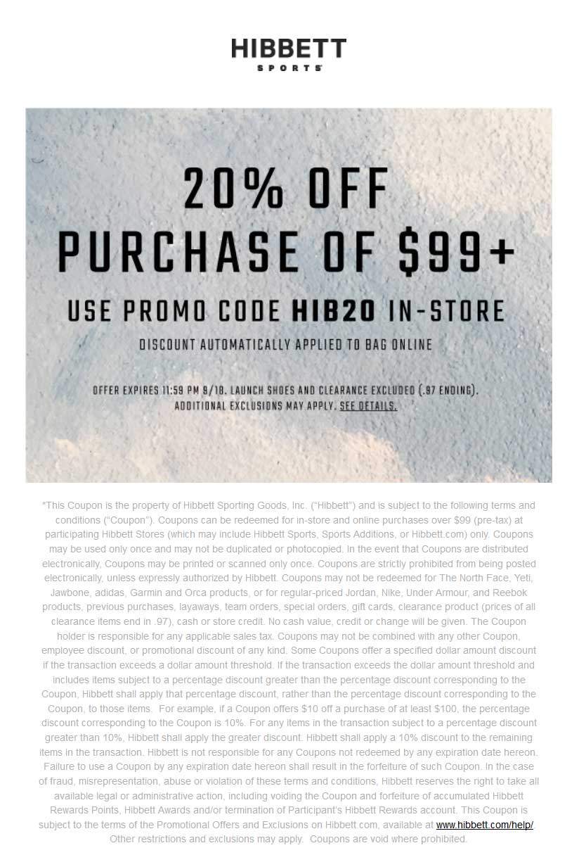 hibbett sports shoes coupons