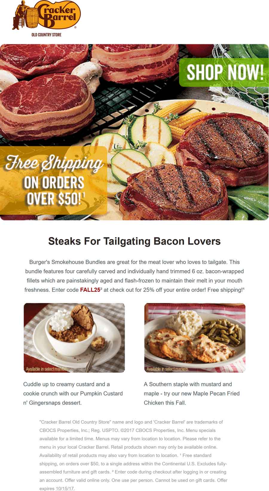 Cracker Barrel Promo Code