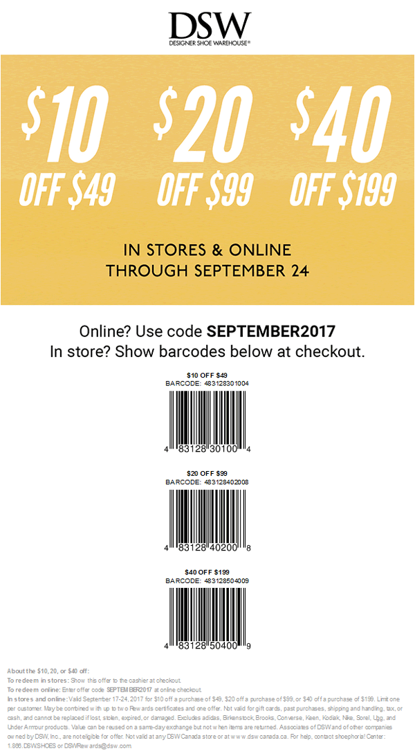 Dsw Printable Coupon 2021 Customize And Print