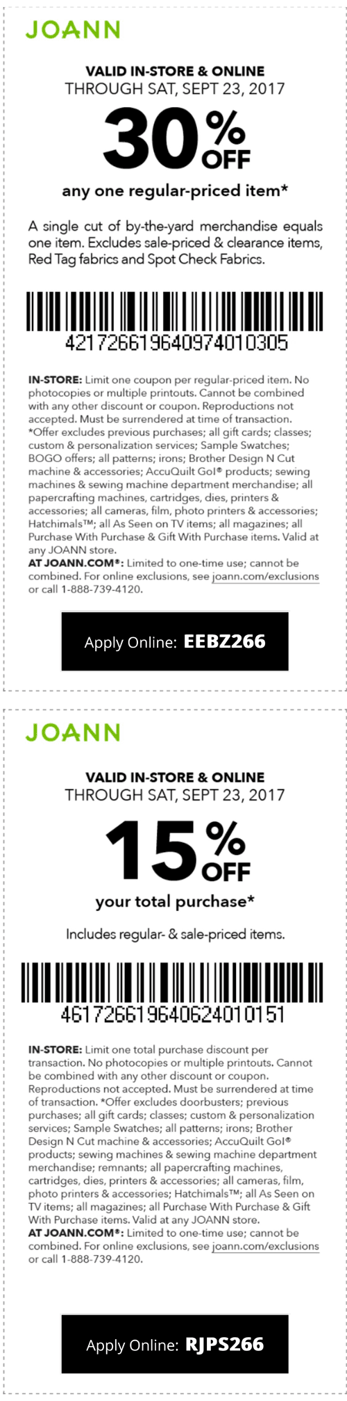 Jo-Ann Fabric Coupon April 2024 30% off at Jo-Ann Fabric, or online via promo code EEBZ266