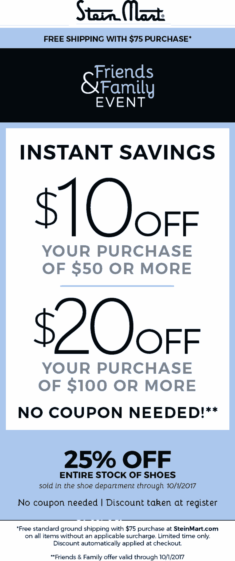 coupons for shoe department