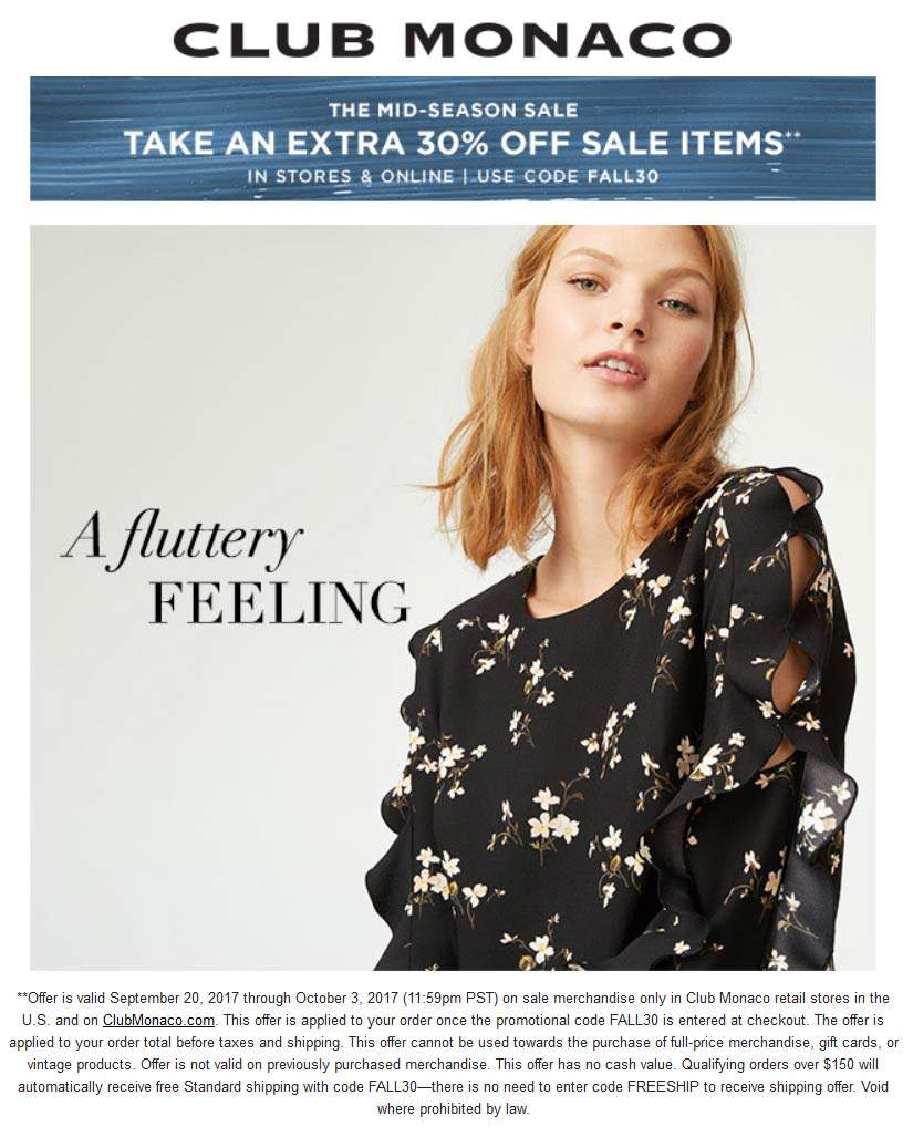 Club Monaco coupons & promo code for [May 2024]
