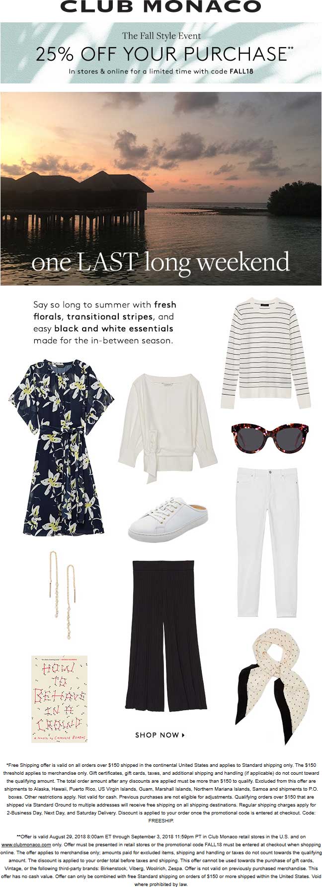 Club Monaco coupons & promo code for [April 2024]